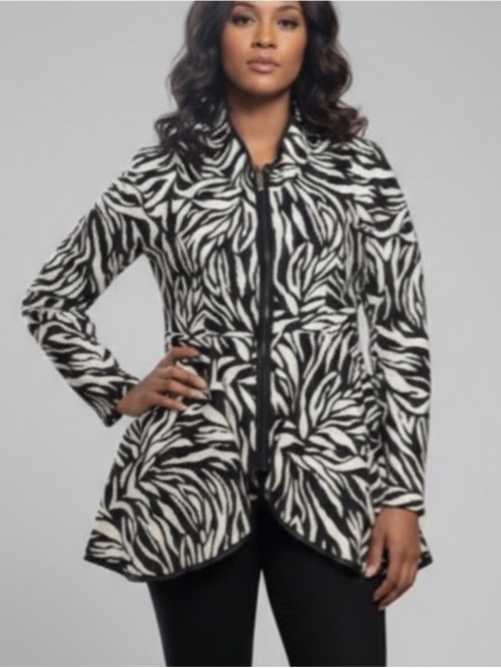 NWOT Lefon Zebra Print
Women's Structured all-season
Jacket size 38/8